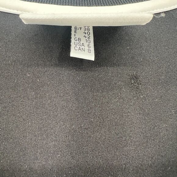 Masters Golf Polo Womens 6 Embellished Saying Athleisure Black White‎ - Picture 7 of 9